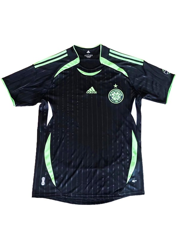 Celtic maillot d'entraînement d'avant-match rétro celtique uniforme de football haut de football pour hommes chemise noire 2006-2007